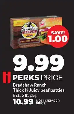 Hy-Vee Bradshaw Ranch Thick N Juicy beef patties offer