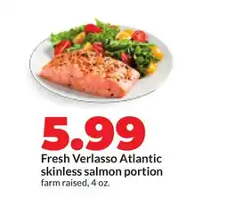 Hy-Vee Fresh Verlasso Atlantic skinless salmon portion offer