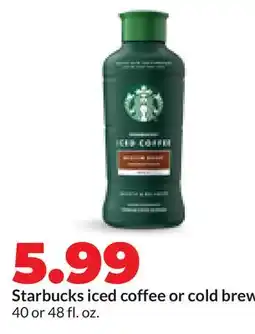 Hy-Vee Starbucks iced coffee or cold brew offer