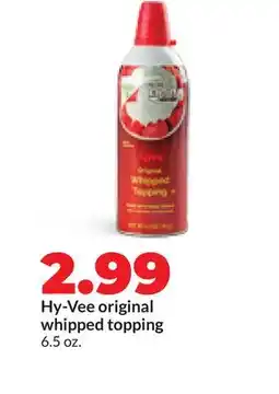 Hy-Vee Hy-Vee original whipped topping offer