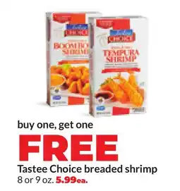 Hy-Vee Tastee Choice breaded shrimp offer