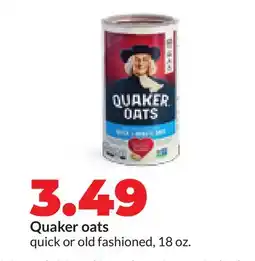 Hy-Vee Quaker oats offer