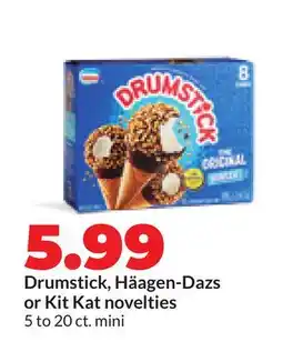 Hy-Vee Drumstick, Häagen-Dazs or Kit Kat novelties offer