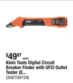 The Home Depot Klein Tools Digital Circuit Breaker Finder with GFCI Outlet Tester (ET310) offer