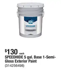 The Home Depot SPEEDHIDE 5 gal. Base 1-Semi-Gloss Exterior Paint offer