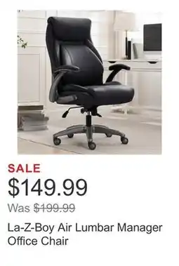 Costco La-Z-Boy Air Lumbar Manager Office Chair offer