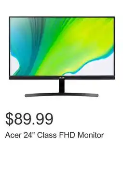 Costco Acer 24 Class FHD Monitor offer