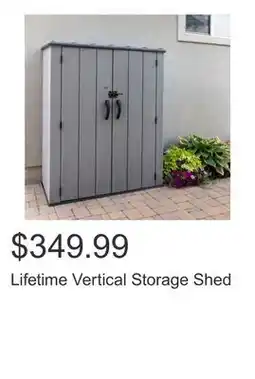 Costco Lifetime Vertical Storage Shed offer