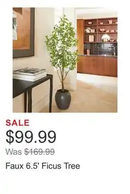 Costco Faux 6.5' Ficus Tree offer