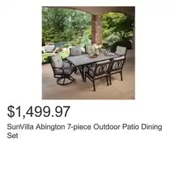 Costco SunVilla Abington 7-piece Outdoor Patio Dining Set offer