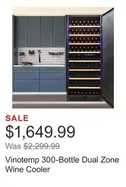 Costco Vinotemp 300-Bottle Dual Zone Wine Cooler offer