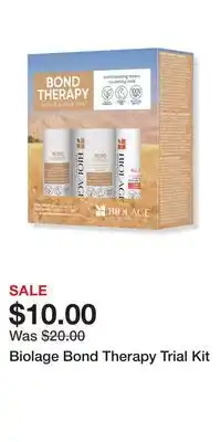 Ulta Beauty Biolage Bond Therapy Trial Kit offer