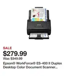 Office Depot Epson WorkForce ES-400 II Duplex Desktop Color Document Scanner with Auto Document Feeder offer