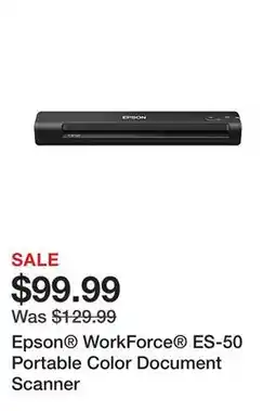 Office Depot Epson WorkForce ES-50 Portable Color Document Scanner offer