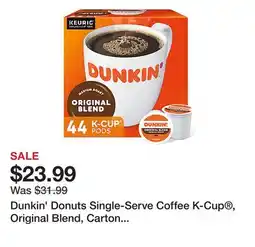 Office Depot Dunkin' Donuts Single-Serve Coffee K-Cup , Original Blend, Carton Of 44 offer