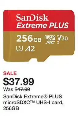 Office Depot SanDisk Extreme PLUS microSDXC UHS-I card, 256GB offer