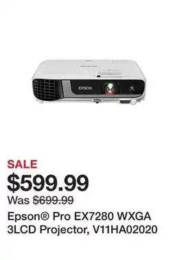 Office Depot Epson Pro EX7280 WXGA 3LCD Projector, V11HA02020 offer