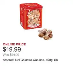 Costco Amaretti Del Chiostro Cookies, 400g Tin offer