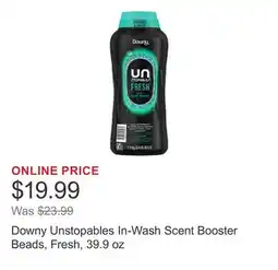 Costco Downy Unstopables In-Wash Scent Booster Beads, Fresh, 39.9 oz offer