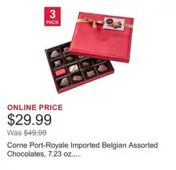 Costco Corne Port-Royale Imported Belgian Assorted Chocolates, 7.23 oz., 3-pack offer