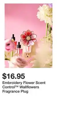 Bath & Body Works Embroidery Flower Scent Control Wallflowers Fragrance Plug offer