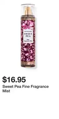 Bath & Body Works Sweet Pea Fine Fragrance Mist offer