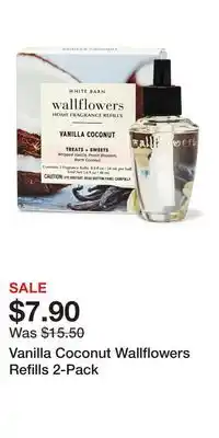 Bath & Body Works Vanilla Coconut Wallflowers Refills 2-Pack offer