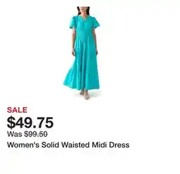 Belk Women's Solid Waisted Midi Dress offer