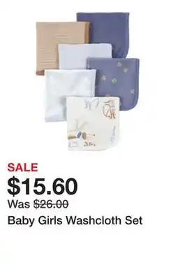 Belk Baby Girls Washcloth Set offer