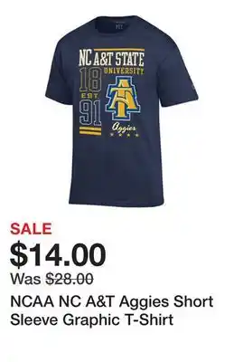 Belk NCAA NC A&T Aggies Short Sleeve Graphic T-Shirt offer