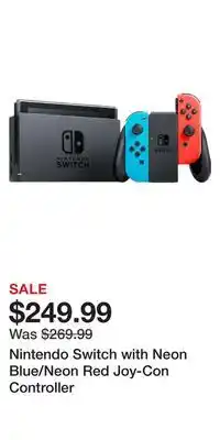 Game Stop Nintendo Switch with Neon Blue/Neon Red Joy-Con Controller offer