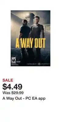 Game Stop A Way Out - PC EA app offer