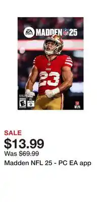 Game Stop Madden NFL 25 - PC EA app offer