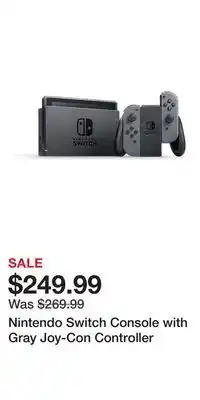 Game Stop Nintendo Switch Console with Gray Joy-Con Controller offer