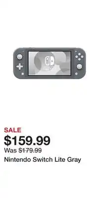 Game Stop Nintendo Switch Lite Gray offer