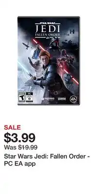 Game Stop Star Wars Jedi: Fallen Order - PC EA app offer