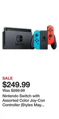 Game Stop Nintendo Switch with Assorted Color Joy-Con Controller (Styles May Vary) offer