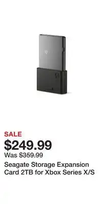 Game Stop Seagate Storage Expansion Card 2TB for Xbox Series X/S offer