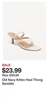 Old Navy Old Navy Kitten Heel Thong Sandals offer