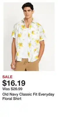 Old Navy Old Navy Classic Fit Everyday Floral Shirt offer