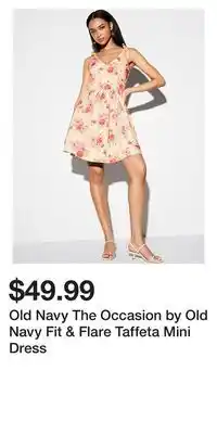 Old Navy Old Navy The Occasion by Old Navy Fit & Flare Taffeta Mini Dress offer