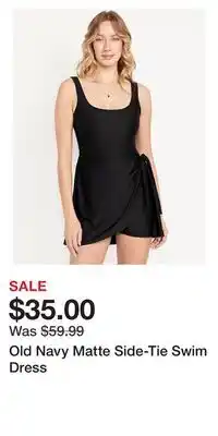 Old Navy Old Navy Matte Side-Tie Swim Dress offer