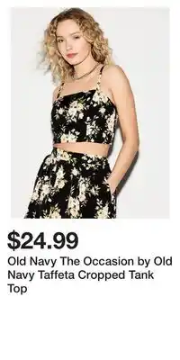 Old Navy Old Navy The Occasion by Old Navy Taffeta Cropped Tank Top offer