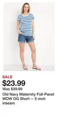 Old Navy Old Navy Maternity Full-Panel WOW OG Short -- 5-inch inseam offer