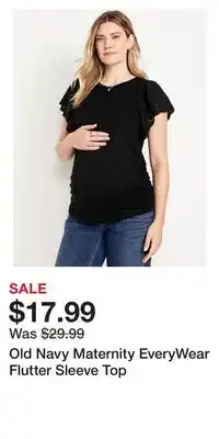 Old Navy Old Navy Maternity EveryWear Flutter Sleeve Top offer