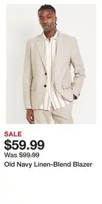 Old Navy Old Navy Linen-Blend Blazer offer