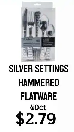 Seven Mile Market Silver settings hammered flatware offer