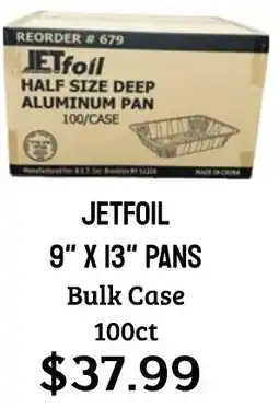 Seven Mile Market Jetfoil 9" x 13" pans bulk case offer