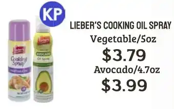 Seven Mile Market Lieber's cooking oil spray offer