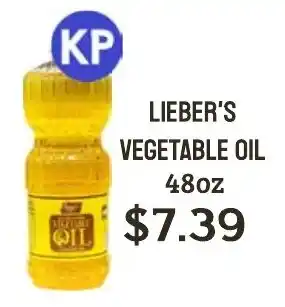 Seven Mile Market Lieber's vegetable oil offer